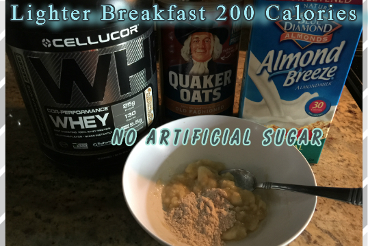 lighter breakfast 200 cal oatmeal