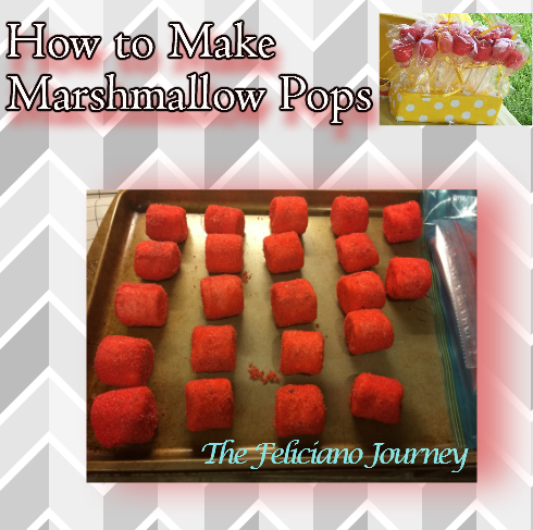 marshmallow pops drying