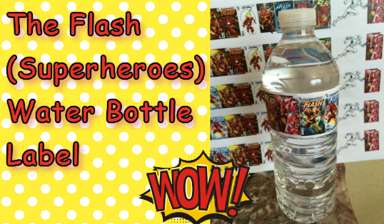 the flash water bottle label