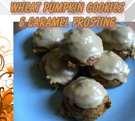 wheat pumpkin cookies and frosting