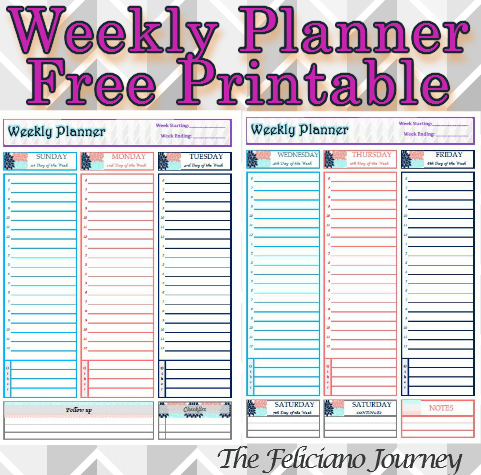 Weekly Planner Free Printables