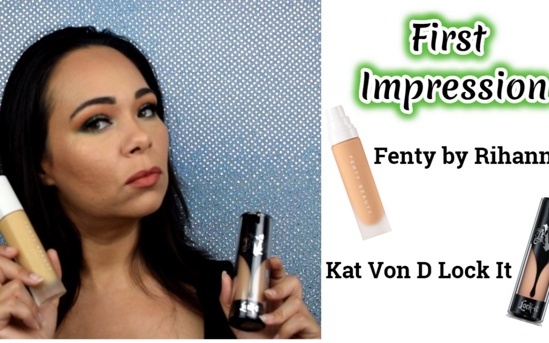 First Impression: Fenty Beauty & Kat Von D Lock It Demo & Review on Oily/Acne Skin