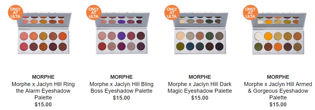 Ulta as low as $11.50 ea Jaclyn Hill New Individual Palette