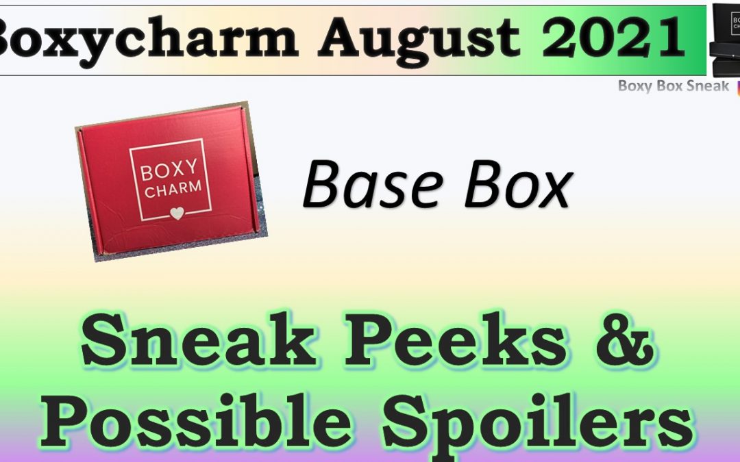 Boxycharm Base Box August 2021 Sneak Peeks
